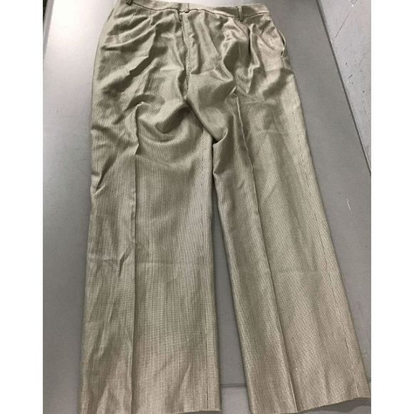 Anne Klein NWT Taupe Black Checkered Straight Leg Wool Pants, Sz 12P, MP $245 - Picture 7 of 15